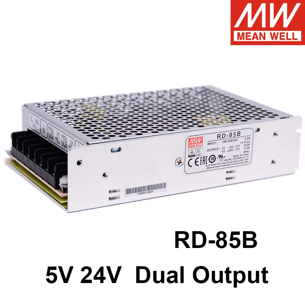 Mean Well RD-85B 85 Вт, 110 В переменного тока, 220 В переменного тока в 5 В, 8 А, 24 В, 2 А, импульсный источник питания с двойным выходом Meanwell, трансформатор ...
Mean Well RD-85B 85 Вт, 110 В переменного тока, 220 В переменного тока в 5 В, 8 А, 24 В, 2 А, импульсный источник питания с двойным выходом Meanwell, трансформатор ...