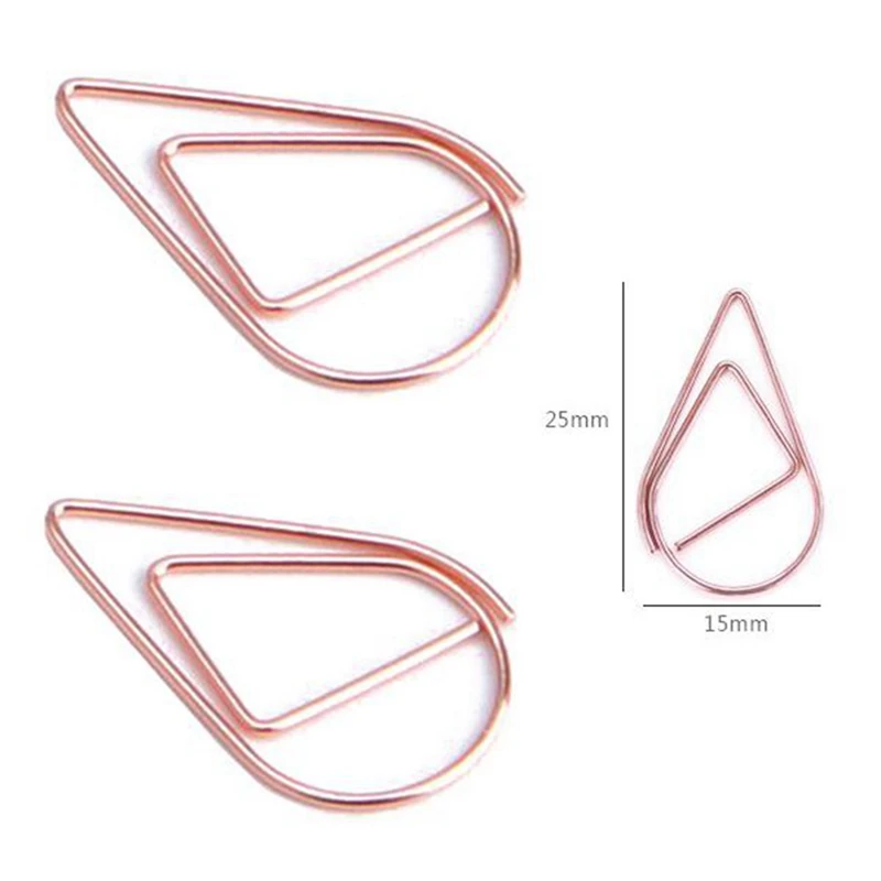 200 Pcs Rose Gold Cute Paper Clips, Smooth Drop-Shaped Paper Clips & 8x Bookmark Diamond Clip Rose Gold Clip Gold
200 Pcs Rose Gold Cute Paper Clips, Smooth Drop-Shaped Paper Clips & 8x Bookmark Diamond Clip Rose Gold Clip Gold
