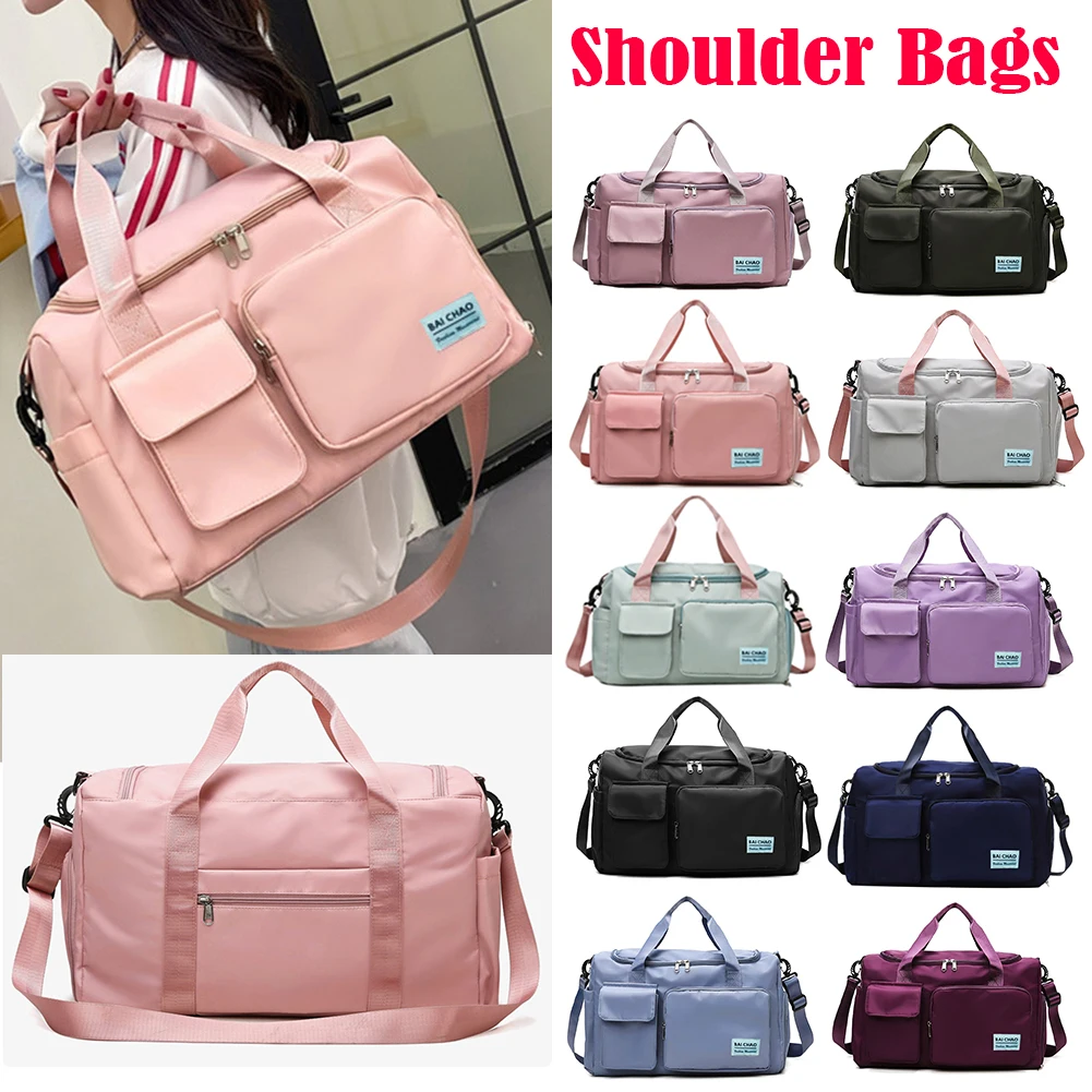 Fashion Women Patchwork Fitness Travel Shoulder Crossbody Messenger Bag Casual Ladies Sports Large Capacity Handbags Luggage 
Fashion Women Patchwork Fitness Travel Shoulder Crossbody Messenger Bag Casual Ladies Sports Large Capacity Handbags Luggage