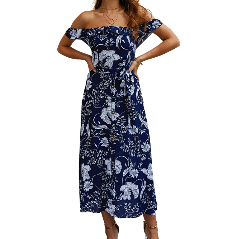 Summer Dresses For Women 2021 Elegant Party Club Sexy One Word Collar Bohemian Midi Dress Clothing Vestido Feminino Dropshipping
Summer Dresses For Women 2021 Elegant Party Club Sexy One Word Collar Bohemian Midi Dress Clothing Vestido Feminino Dropshipping