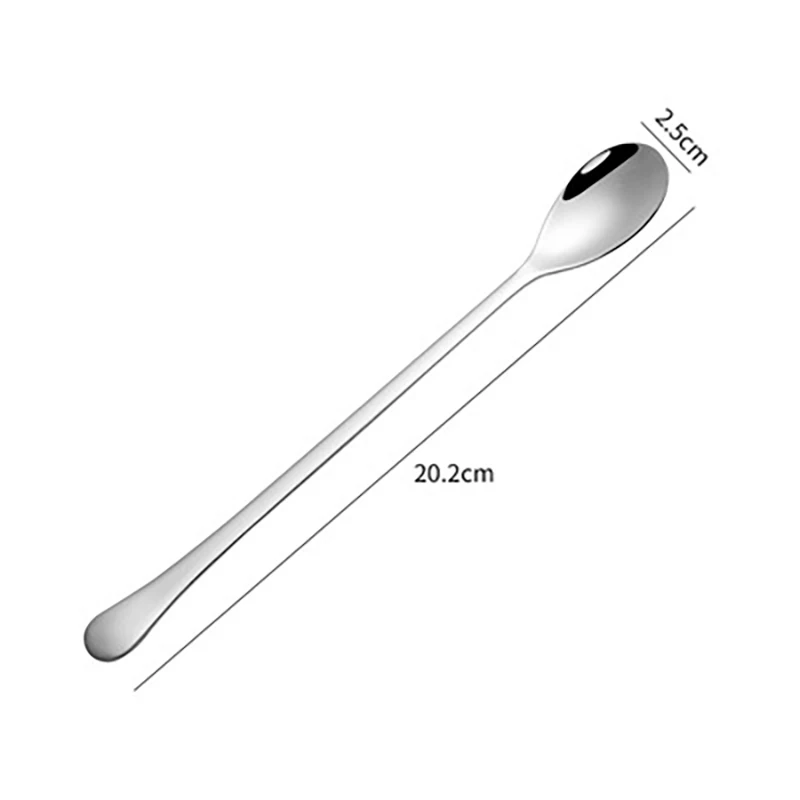 Mixing Spoon Stainless Steel Long Handle Coffee Spoon Ice Cream Spoon Dessert Honey Spoon Kitchen Tableware Supplies
Mixing Spoon Stainless Steel Long Handle Coffee Spoon Ice Cream Spoon Dessert Honey Spoon Kitchen Tableware Supplies