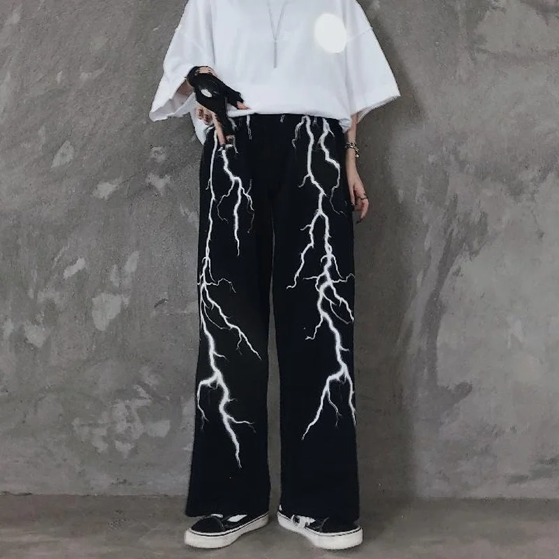 Vintage Wide Leg Pant Women Spring 2021 Fashion Gothic Pants Streetwear Black Loose Punk Print Trousers Women
Vintage Wide Leg Pant Women Spring 2021 Fashion Gothic Pants Streetwear Black Loose Punk Print Trousers Women