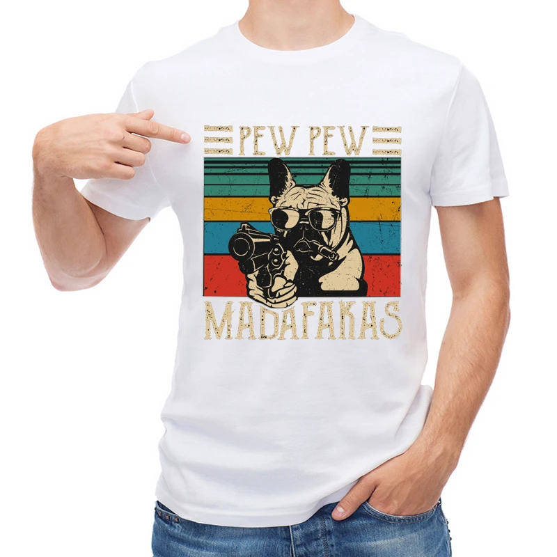 TEEHUB Pew Pew Madafakas Retro Men T Shirt Funny Vintage Bulldog Pew Printed T-shirt Short Sleeve Casual Tops Boy Tees
TEEHUB Pew Pew Madafakas Retro Men T Shirt Funny Vintage Bulldog Pew Printed T-shirt Short Sleeve Casual Tops Boy Tees