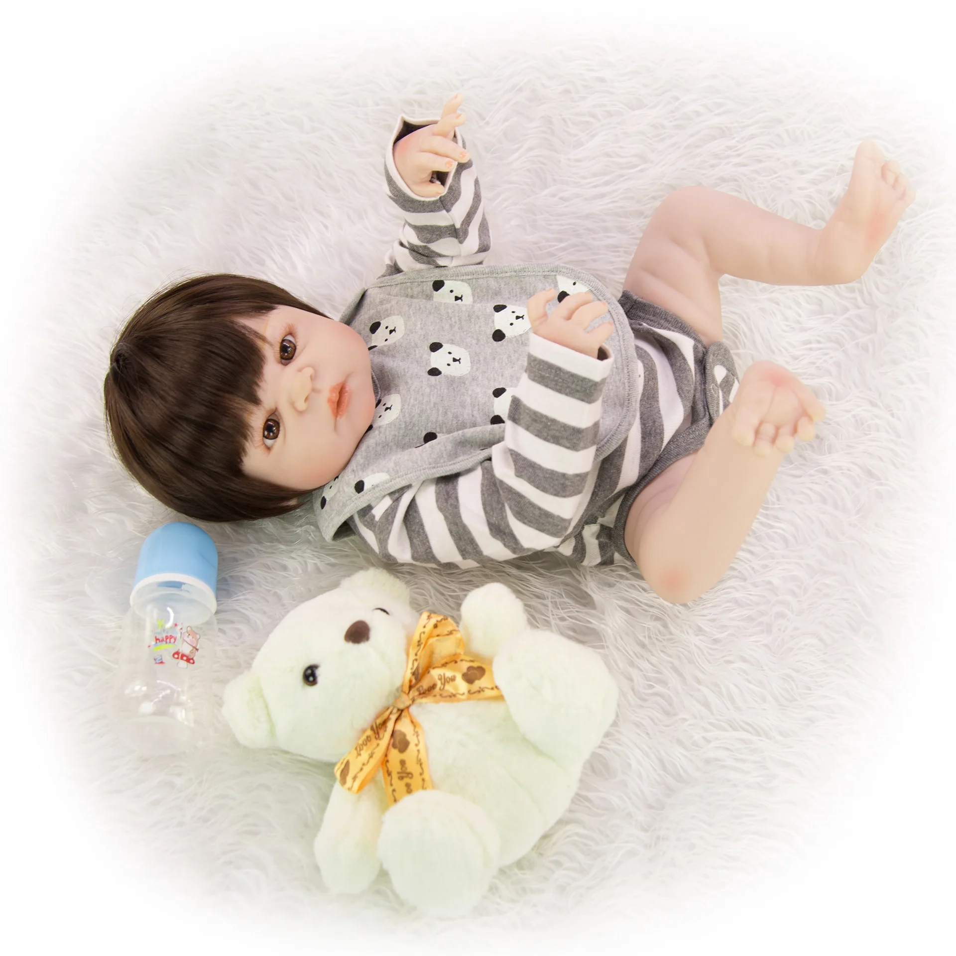 Реалистичная кукла bebes Reborn 56 см, силиконовая кукла для мальчиков, Детская кукла для девочек, подарок на день рождения, веселое Рождество, мил...
Реалистичная кукла bebes Reborn 56 см, силиконовая кукла для мальчиков, Детская кукла для девочек, подарок на день рождения, веселое Рождество, мил...