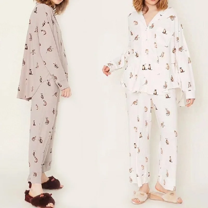 New autumn and winter ladies soft pajamas suit, casual, fashionable and comfortable long-sleeved trousers home wear
New autumn and winter ladies soft pajamas suit, casual, fashionable and comfortable long-sleeved trousers home wear