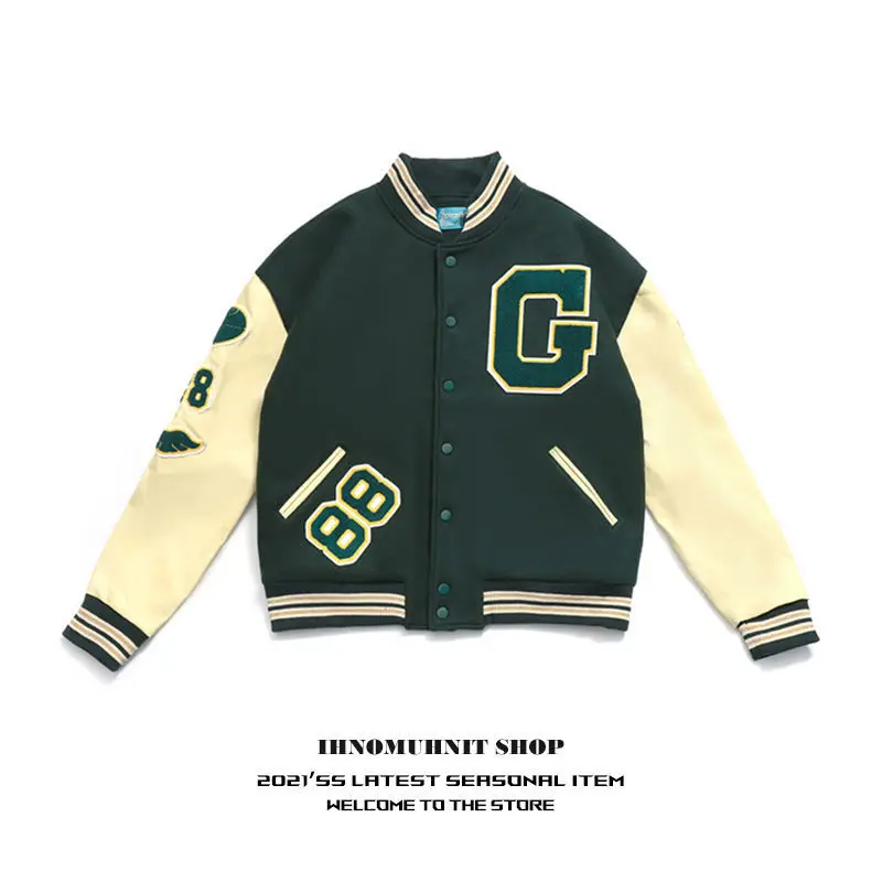 Men's hip-hop school team jacket embroidered American bomber jacket winter oversized Harajuku fashion baseball jacket unisex
Men's hip-hop school team jacket embroidered American bomber jacket winter oversized Harajuku fashion baseball jacket unisex