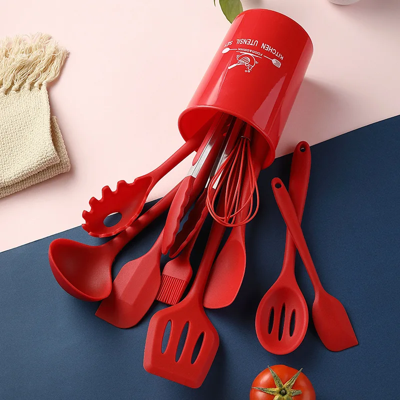 11/10 Piece Silicone Kitchenware Set Silicone Soup Spoon Baking Kitchen Tools Non-stick Reusable Silicone Spatula Spoon
11/10 Piece Silicone Kitchenware Set Silicone Soup Spoon Baking Kitchen Tools Non-stick Reusable Silicone Spatula Spoon