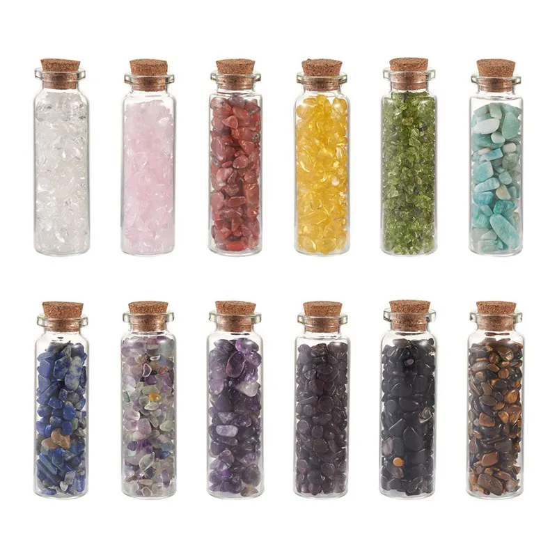 Pandahall 12pcs/box Glass Wishing Bottle For Pendant Decoration with Jasper Chip Beads Inside for Jewelry Making
Pandahall 12pcs/box Glass Wishing Bottle For Pendant Decoration with Jasper Chip Beads Inside for Jewelry Making