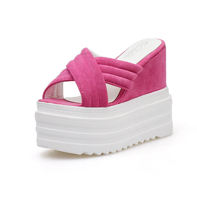 Trifle thick bottom wedges sandals 13 cm super high heel sexy suede waterproof platform fashion wear cross slippers women
Trifle thick bottom wedges sandals 13 cm super high heel sexy suede waterproof platform fashion wear cross slippers women