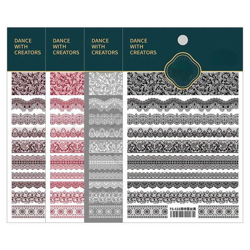 1 PCS New Technology Nail Stickers Design Nail Art Decals Manicures TS-532/3/4/5 Gothic Lace Black/White/Red Christmas Gift
1 PCS New Technology Nail Stickers Design Nail Art Decals Manicures TS-532/3/4/5 Gothic Lace Black/White/Red Christmas Gift