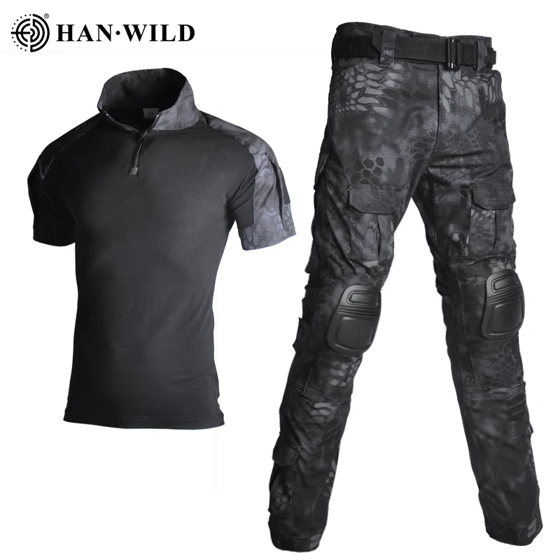 Military Uniform Clothes Suit Tactical Camouflage Men US Army clothes Military Combat Shirt + Cargo Pants Knee Pads
Military Uniform Clothes Suit Tactical Camouflage Men US Army clothes Military Combat Shirt + Cargo Pants Knee Pads
