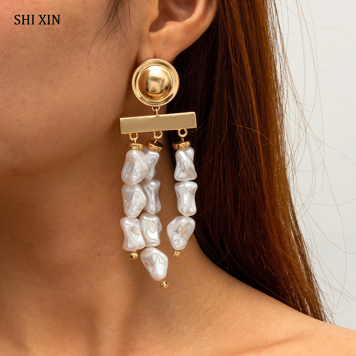 SHIXIN Simulated Pearl Drop Earrings for Women Trendy Wedding Pearls Earrings Exaggerated Earrings Exquisite Jewelry Accessories
SHIXIN Simulated Pearl Drop Earrings for Women Trendy Wedding Pearls Earrings Exaggerated Earrings Exquisite Jewelry Accessories