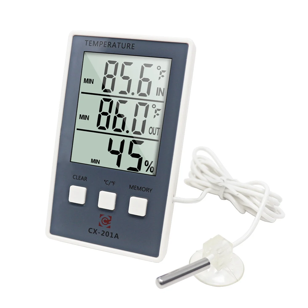 Digital Thermometer Hygrometer Indoor Outdoor Temperature Humidity Meter C/F LCD Display Sensor Probe Weather Station
Digital Thermometer Hygrometer Indoor Outdoor Temperature Humidity Meter C/F LCD Display Sensor Probe Weather Station