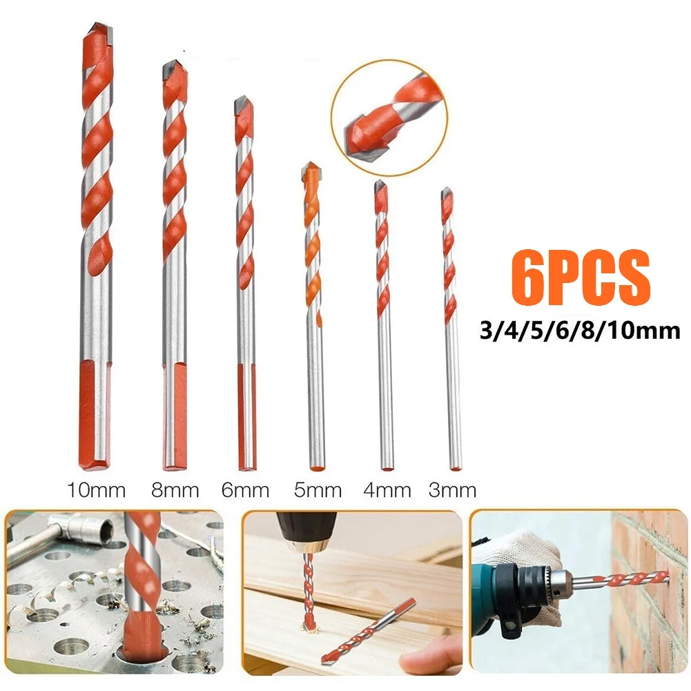 Working Drill Bit 3/4/5/6/8/10mm Carbide Ceramic Durable Glass High Quality