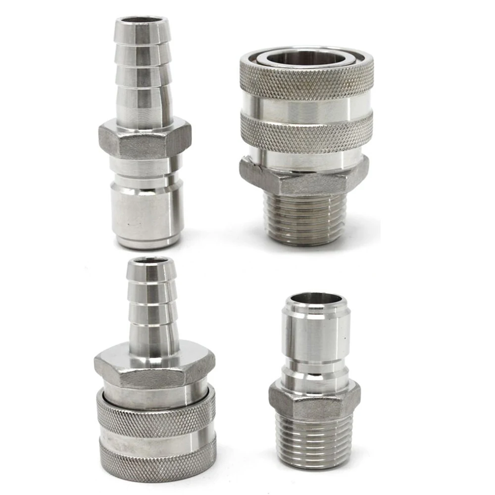 1pcs Homebrew Quick Disconnect Home Brewing Stainless Steel Quick Disconnect Barb Hose To MPT Set High Temp Silicon Gasket
1pcs Homebrew Quick Disconnect Home Brewing Stainless Steel Quick Disconnect Barb Hose To MPT Set High Temp Silicon Gasket