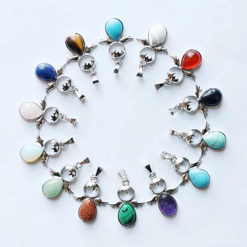 new natural stone angel pendant for jewelry making material girls daughter birthday gift
new natural stone angel pendant for jewelry making material girls daughter birthday gift