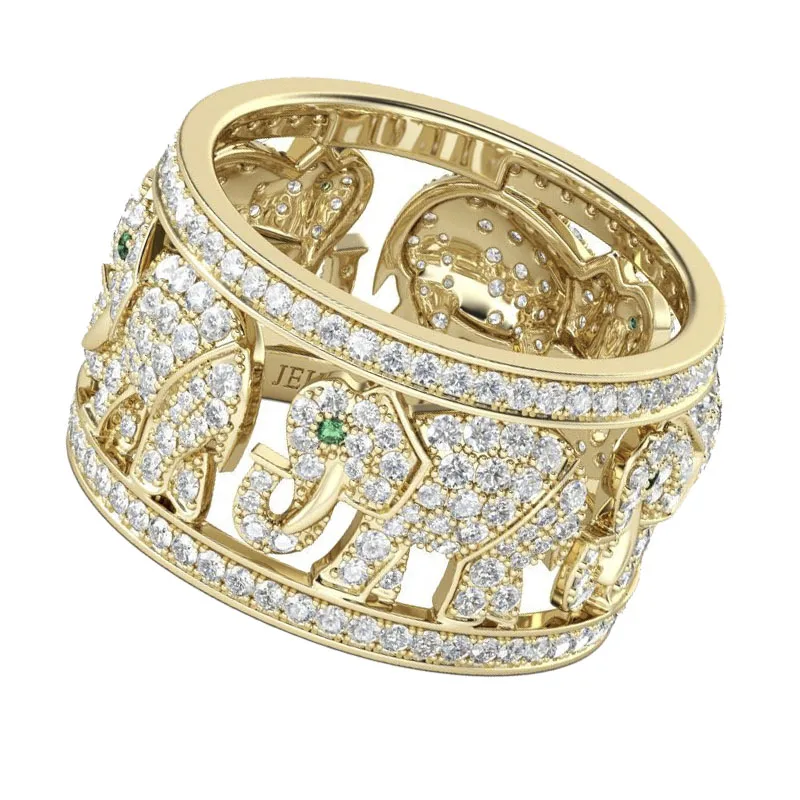 Creative Fashion Gold Color Full Zirconia Crystal Cute Lovely Elephant Animal Female Ring for Women Party Jewelry Accessories
Creative Fashion Gold Color Full Zirconia Crystal Cute Lovely Elephant Animal Female Ring for Women Party Jewelry Accessories