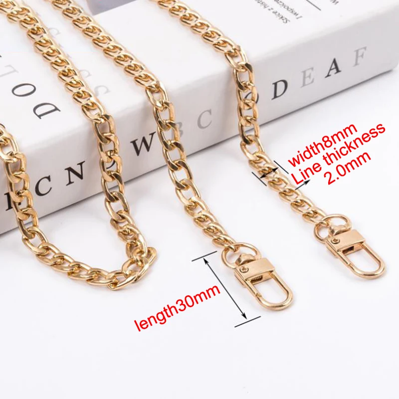 120cm Handbag Metal Chains Shoulder Bag Strap DIY Purse Chain Gold Silver Bronze Black Handles Bag Accessories Chain
120cm Handbag Metal Chains Shoulder Bag Strap DIY Purse Chain Gold Silver Bronze Black Handles Bag Accessories Chain
