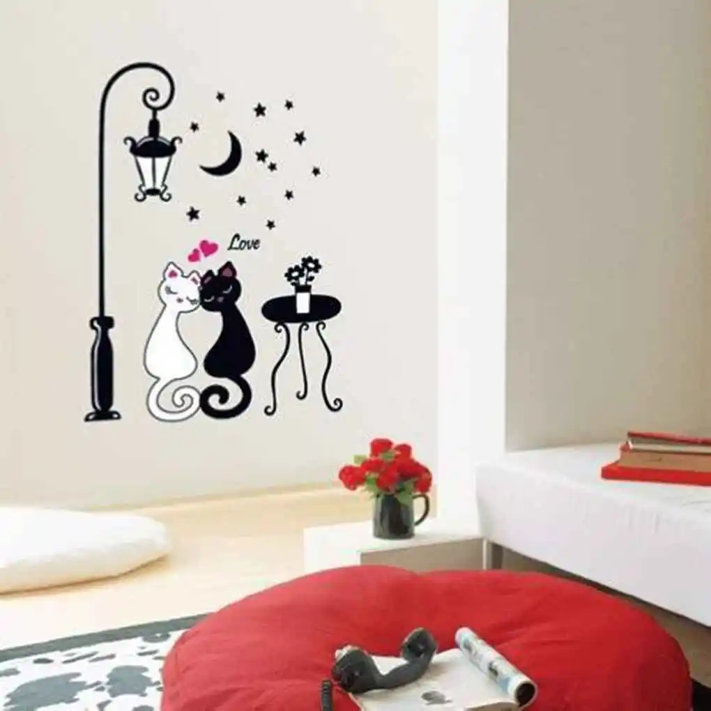 Cat Moon Star Light Wall Art Sticker Removable PVC Wall Tattoo Decals Living Room Wallpaper
Cat Moon Star Light Wall Art Sticker Removable PVC Wall Tattoo Decals Living Room Wallpaper