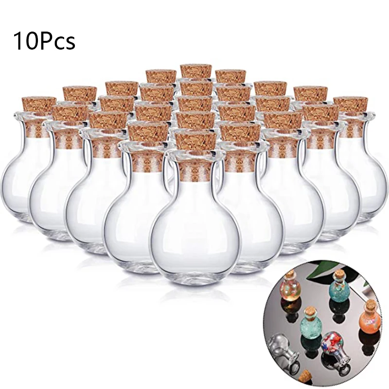 10pcs Mini Transparent Glass Empty Sample Jars Wishing Bottle Empty Storage Vials Diy Pendants Cork Stopper Home Decoration
10pcs Mini Transparent Glass Empty Sample Jars Wishing Bottle Empty Storage Vials Diy Pendants Cork Stopper Home Decoration