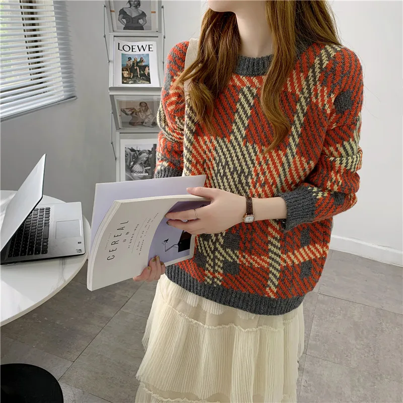 Fancy Yarn Knitted Sweater Womens Elegant Loose Pullovers Women Fall Winter Casual Tops Sueter Mujer Vintage Sweaters Women 
Fancy Yarn Knitted Sweater Womens Elegant Loose Pullovers Women Fall Winter Casual Tops Sueter Mujer Vintage Sweaters Women