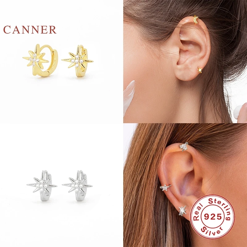 CANNER 925 Sterling Silver Earrings For Women Love/Star/Moon Hoop Earring Gold/Silver Jewelry Ear Piercing Mom Gift 2021 Trend
CANNER 925 Sterling Silver Earrings For Women Love/Star/Moon Hoop Earring Gold/Silver Jewelry Ear Piercing Mom Gift 2021 Trend