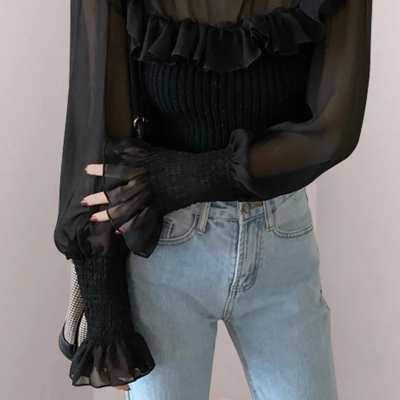 Mozision Patchwork Chiffon Shirt Women Stand Collar Lantern Sleeve Slim Tops Ladies 2021 Spring New Vintage Elegant Blouse
Mozision Patchwork Chiffon Shirt Women Stand Collar Lantern Sleeve Slim Tops Ladies 2021 Spring New Vintage Elegant Blouse