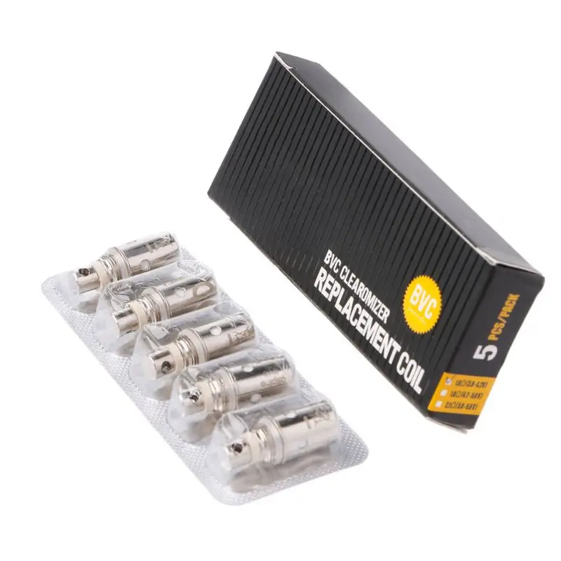 5Pcs/Lot Replacement Atomizer BVC Bottom Dual Coil Heads For Aspire 1.6/1.8/2.1 Ohm
5Pcs/Lot Replacement Atomizer BVC Bottom Dual Coil Heads For Aspire 1.6/1.8/2.1 Ohm