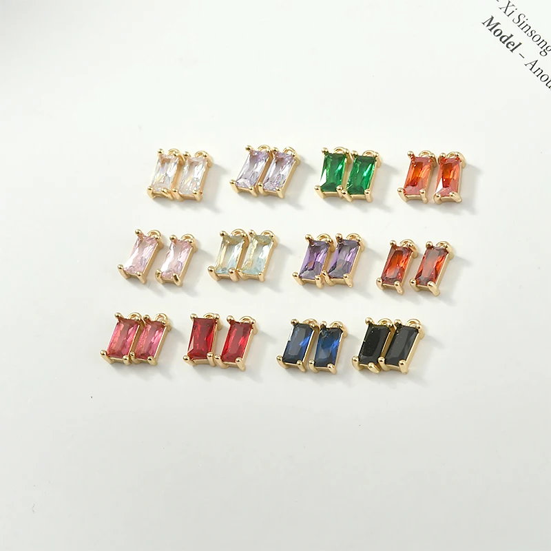 Color-preserving copper plated 18k true gold rectangular glass small pendant diy handmade earrings material accessories
Color-preserving copper plated 18k true gold rectangular glass small pendant diy handmade earrings material accessories