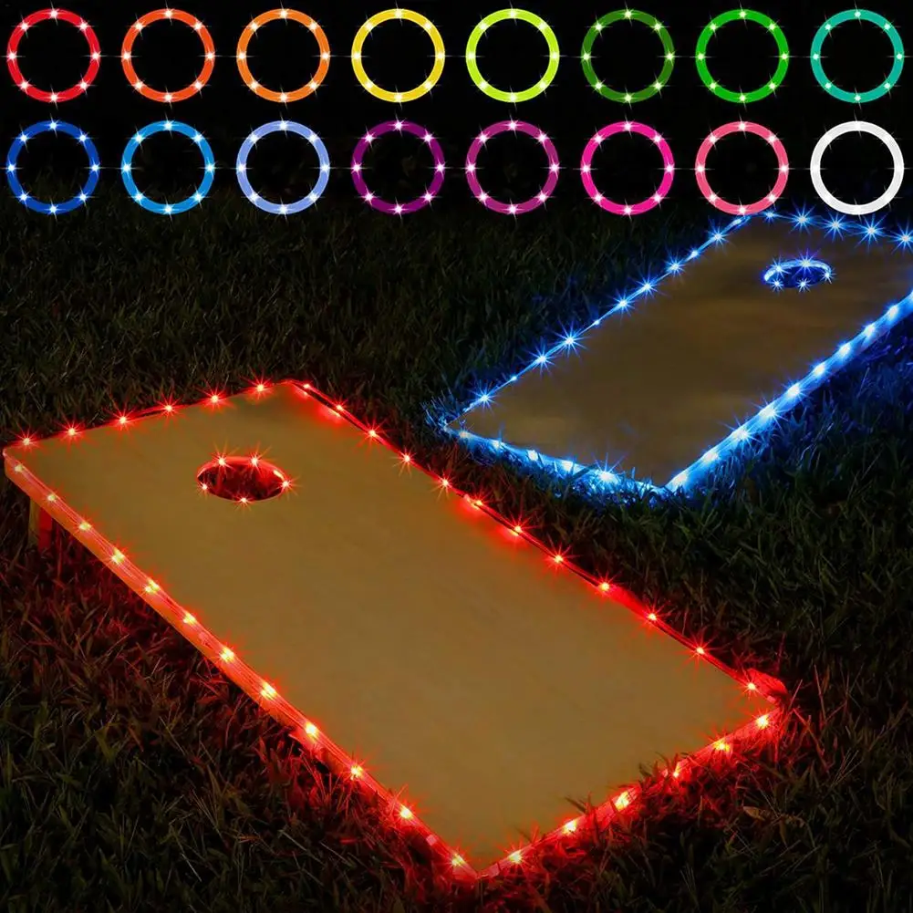 Cornhole LED Lights 16 Colors Cornhole LED Lights 30 /36 Lights Circle Outline Sandbag Board Edge Light With Remote Control
Cornhole LED Lights 16 Colors Cornhole LED Lights 30 /36 Lights Circle Outline Sandbag Board Edge Light With Remote Control