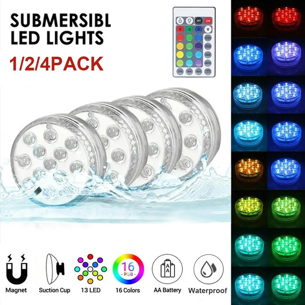 Swimming Pool Light IP68 WATERPROOF Remote Control Multi Color Party Lamp Underwater Light 10 LED LED-Light Decorative
Swimming Pool Light IP68 WATERPROOF Remote Control Multi Color Party Lamp Underwater Light 10 LED LED-Light Decorative