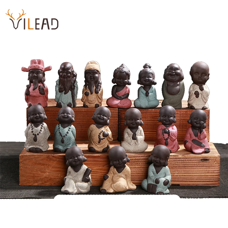VILEAD Ceramic Buddha Statue Figurines Sand Monk Miniature Statuette Living Room Fengshui Decoration Interior Desk Home Decor
VILEAD Ceramic Buddha Statue Figurines Sand Monk Miniature Statuette Living Room Fengshui Decoration Interior Desk Home Decor