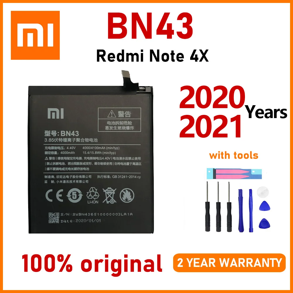 Крепление для спортивной камеры Xiao Mi новый 100% Оригинальный BN43 батарея Xiaomi Redmi Note 4