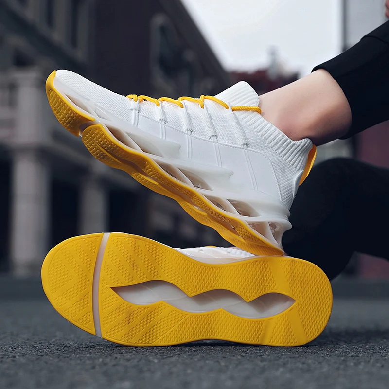 Men's Sport Running Shoes Leather Sock Blade Walking Shoes Runner Jogging Sneakers Man Trainer Gym Tennis Shoe Training Sneakers
Men's Sport Running Shoes Leather Sock Blade Walking Shoes Runner Jogging Sneakers Man Trainer Gym Tennis Shoe Training Sneakers