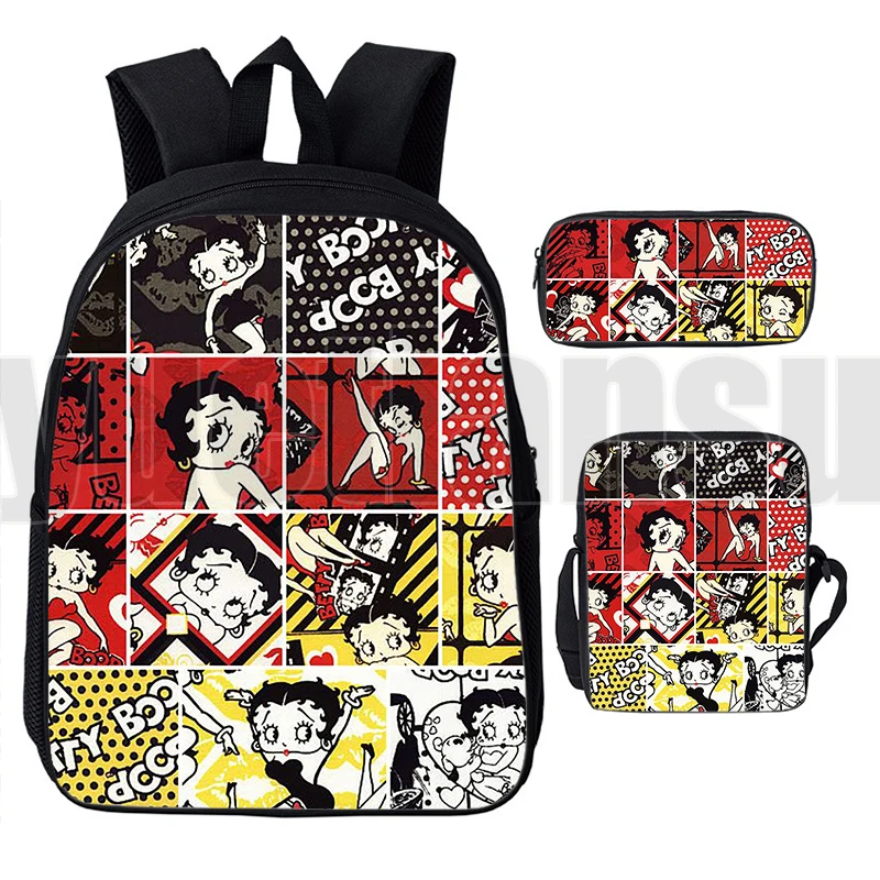 3D Print Betty Girl Backpack Teenagers Book Bag Girls School Bags Laptop Pen Box Shoulder Bag 3 Pcs/Set Betty Lady Travel Bags
3D Print Betty Girl Backpack Teenagers Book Bag Girls School Bags Laptop Pen Box Shoulder Bag 3 Pcs/Set Betty Lady Travel Bags