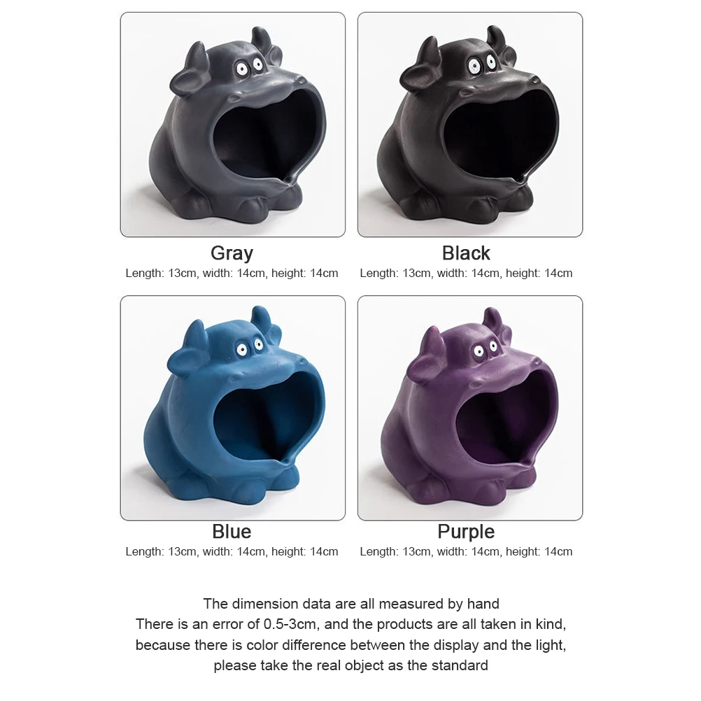 Household Ceramic Cartoon Animal Ashtray Ox Head Anti-ash Car Large Capacity Ashtray Creative Personality Trend Car Windproof
Household Ceramic Cartoon Animal Ashtray Ox Head Anti-ash Car Large Capacity Ashtray Creative Personality Trend Car Windproof