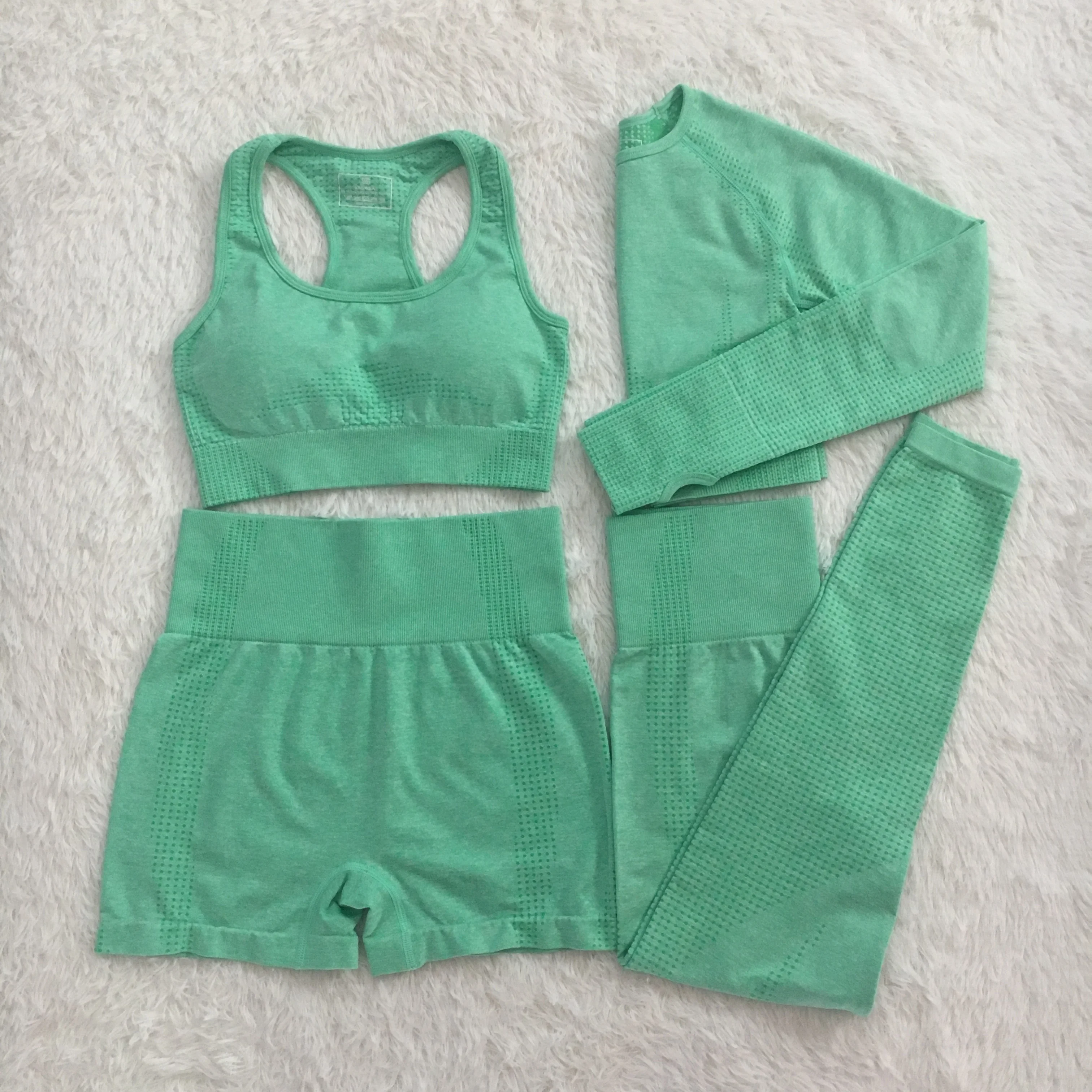 4 Pieces / Set Sport Suit Women High Waist Leggings Or Fitness Long Sleeve Gym Clothing Crop Top Yoga Shorts Bra Sportswear
4 Pieces / Set Sport Suit Women High Waist Leggings Or Fitness Long Sleeve Gym Clothing Crop Top Yoga Shorts Bra Sportswear