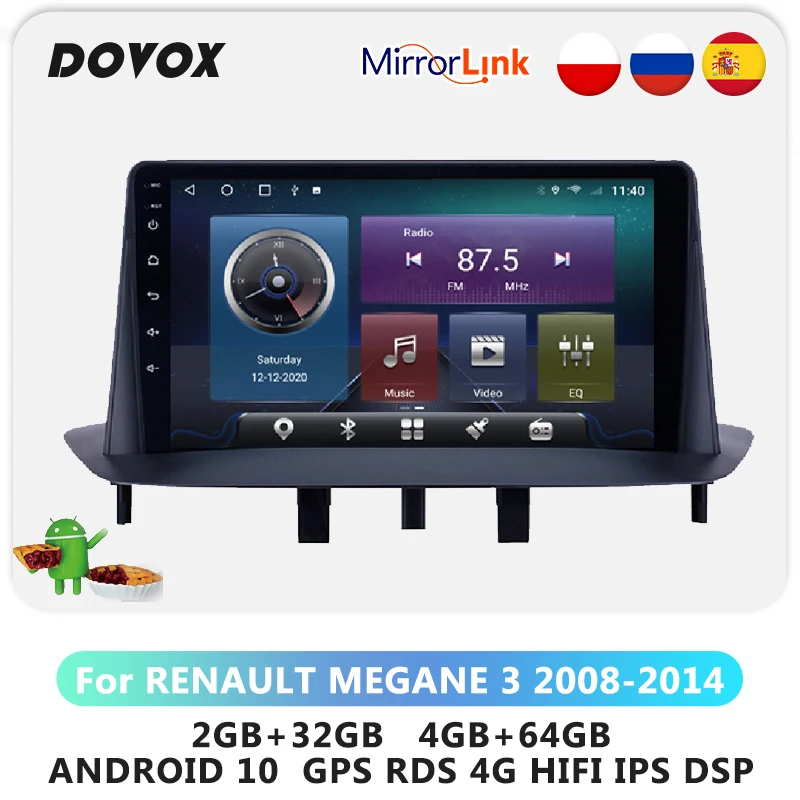 DOVOX 2din Android For Renault Megane 3 2008-2014 Car Radio Multimedia Video Player GPS Naviagation 2 Din 4G Carplay No DVD 9"
DOVOX 2din Android For Renault Megane 3 2008-2014 Car Radio Multimedia Video Player GPS Naviagation 2 Din 4G Carplay No DVD 9"