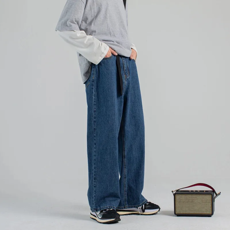 2021 Men's Fashion Wide Leg Pants Baggy Homme Biker Denim Trousers Classic Cargo Pocket Jeans Blue Daddy Casual Pants S-2XL
2021 Men's Fashion Wide Leg Pants Baggy Homme Biker Denim Trousers Classic Cargo Pocket Jeans Blue Daddy Casual Pants S-2XL