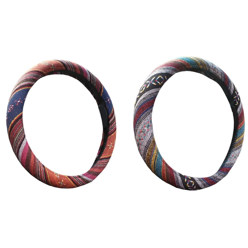 2 Pcs Car Steering Wheel Cover 15 Inch Steering Wheel Covers with Cloth for Women, Colorful Orange & Gray Blue 
2 Pcs Car Steering Wheel Cover 15 Inch Steering Wheel Covers with Cloth for Women, Colorful Orange & Gray Blue