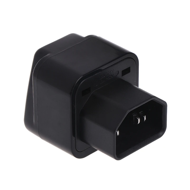 IEC 320 C14 To Universal Female Power Adapter AC Power Plug Connector Black 
IEC 320 C14 To Universal Female Power Adapter AC Power Plug Connector Black