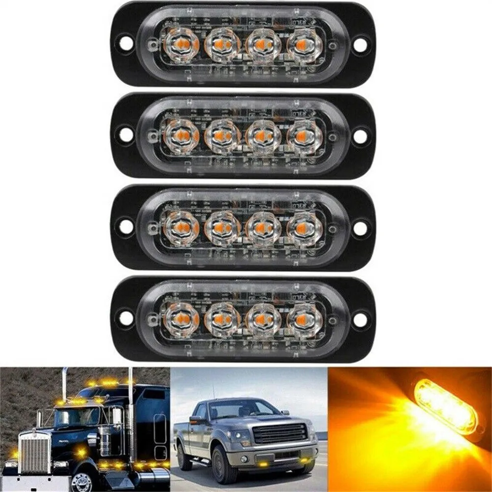 4Pcs Vehicles Strobe Lights 4 LED Auto LKW Notfall Amber Beacon Panne 12/24V Hellgelbes Licht 6500K Car Lights
4Pcs Vehicles Strobe Lights 4 LED Auto LKW Notfall Amber Beacon Panne 12/24V Hellgelbes Licht 6500K Car Lights