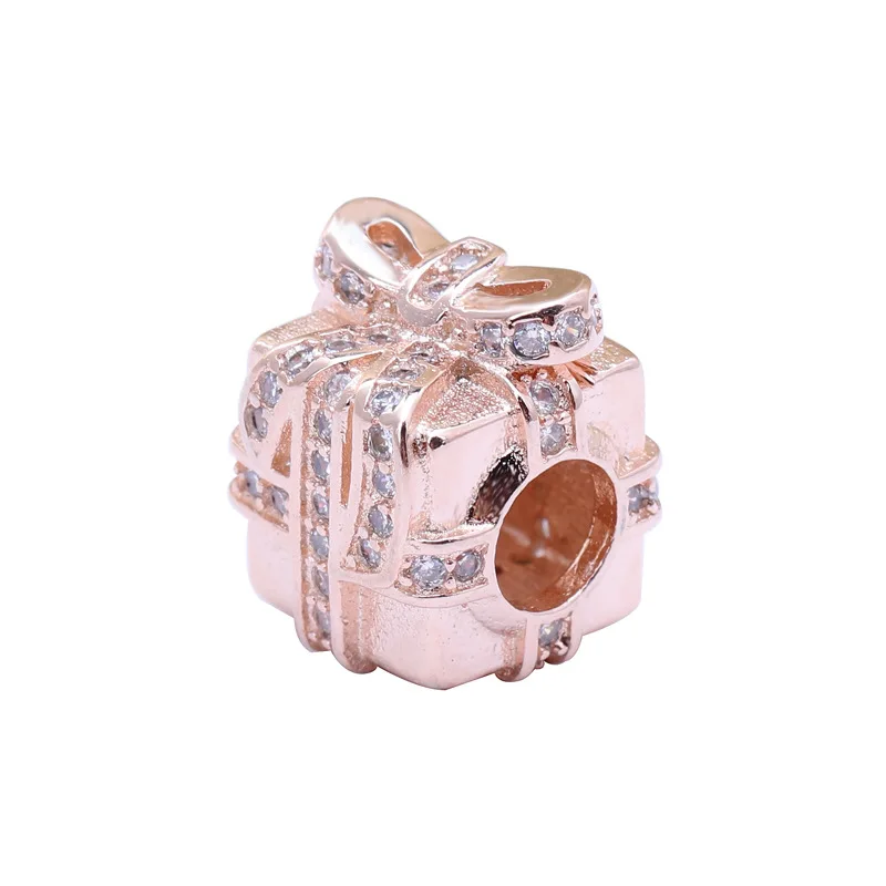 Amas Genuine S925 Sterling Silver Rose Gold Christmas Gift Box Beaded Fit Original Bracelet Pendant Diy Jewelry Charms Gift
Amas Genuine S925 Sterling Silver Rose Gold Christmas Gift Box Beaded Fit Original Bracelet Pendant Diy Jewelry Charms Gift