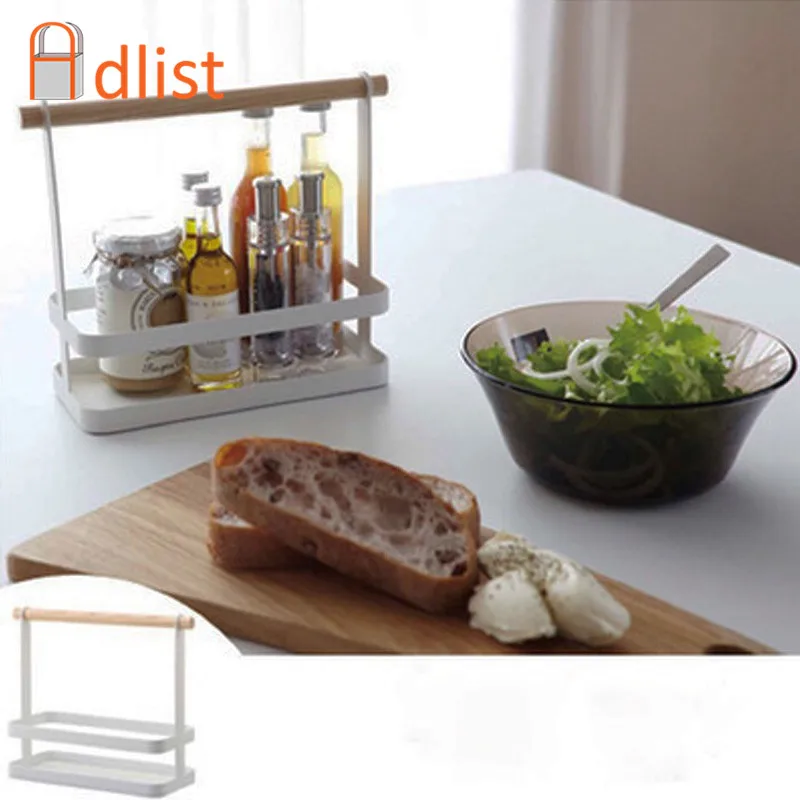 Iron Seasoning Rack Storage Kitchen Creative Racks Container Holder Organizer Stand Wooden Handle Wrought Multifunction Tool
Iron Seasoning Rack Storage Kitchen Creative Racks Container Holder Organizer Stand Wooden Handle Wrought Multifunction Tool