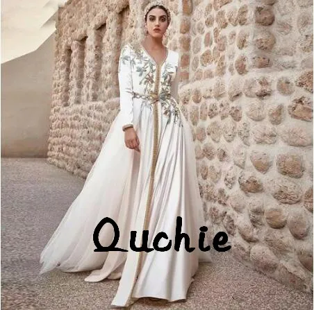 Ivory Satin Moroccan Kaftan Evening Dresses Applique Belt Mother Dress Arabic Muslim Special Occasion Formal Party Gown
Ivory Satin Moroccan Kaftan Evening Dresses Applique Belt Mother Dress Arabic Muslim Special Occasion Formal Party Gown