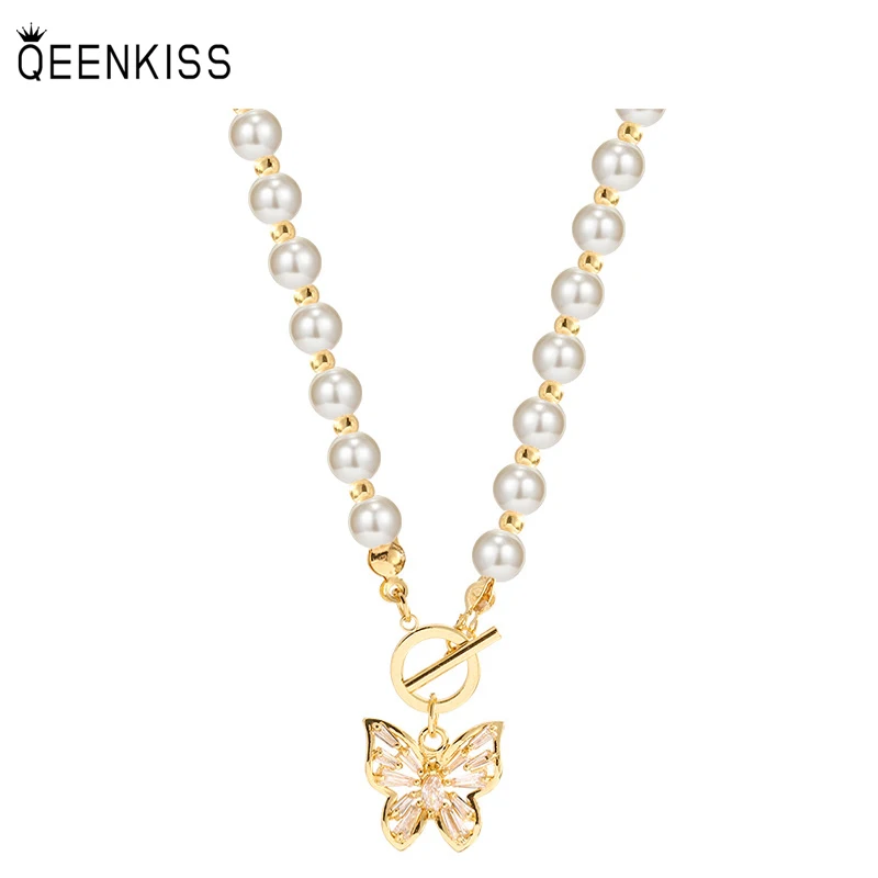 QEENKISS NC746 Fine Jewelry Wholesale Fashion Woman Birthday Wedding Gift Baroque Butterfly Zircon 18KT Gold Pendant Necklace
QEENKISS NC746 Fine Jewelry Wholesale Fashion Woman Birthday Wedding Gift Baroque Butterfly Zircon 18KT Gold Pendant Necklace