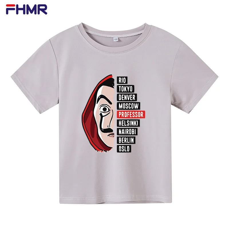 La Casa De Papel kid T Shirts Money Heist TV girl Short Sleeve Cotton shirt for Boys House of Paper graphic T-Shirt Street Style 
La Casa De Papel kid T Shirts Money Heist TV girl Short Sleeve Cotton shirt for Boys House of Paper graphic T-Shirt Street Style
