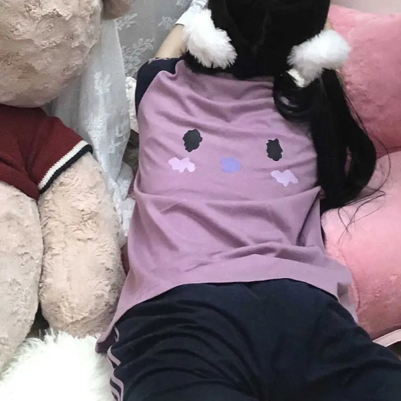 Japanese Cute Cartoon Kuromies Suit kawaii Soft Girl Suspenders with Vest + Sports Tank Top Cartoon Embroidery Shorts Women
Japanese Cute Cartoon Kuromies Suit kawaii Soft Girl Suspenders with Vest + Sports Tank Top Cartoon Embroidery Shorts Women