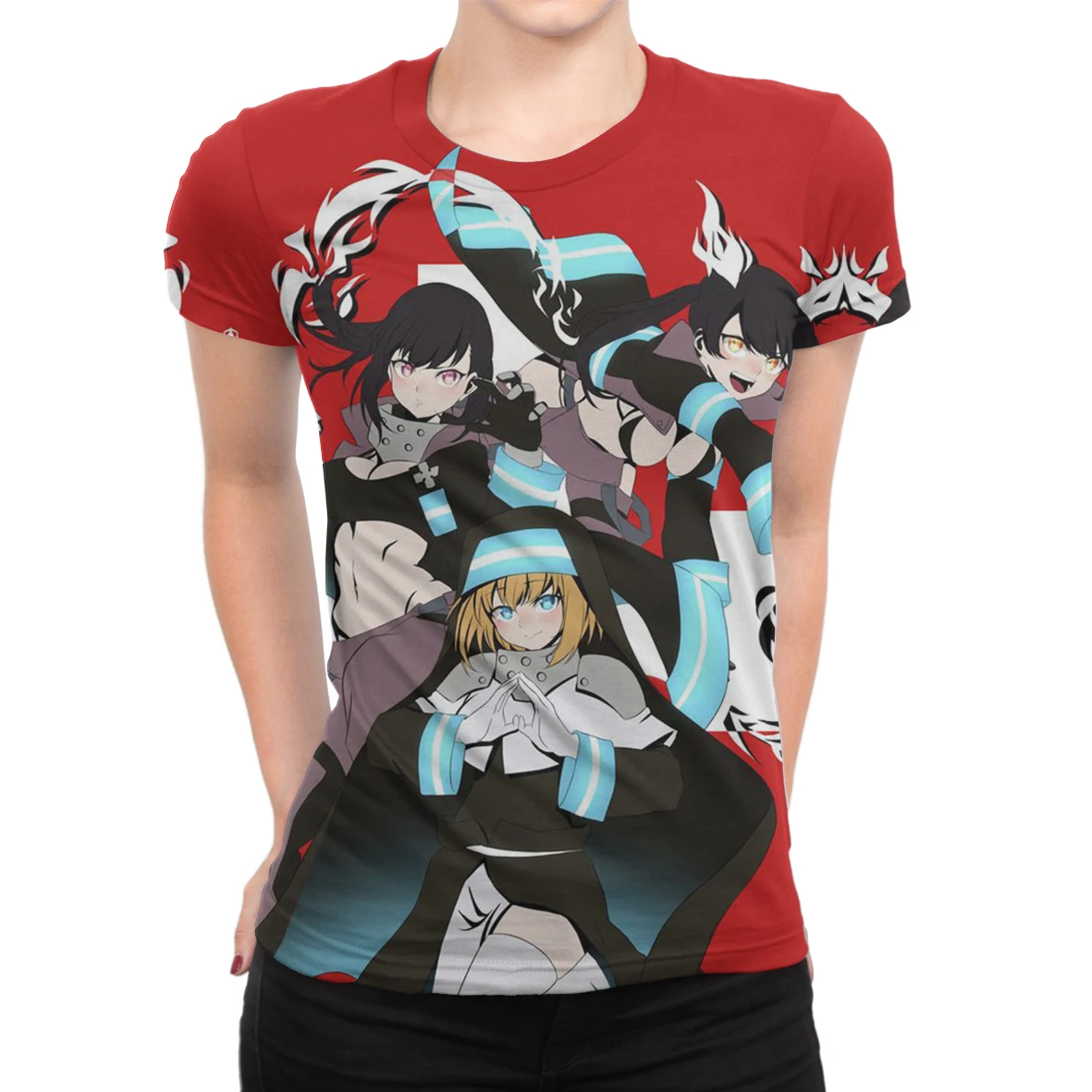Fire Force Cool Anime Women's Oversized T-Shirt Summer 2021 Cool Gilrs 3D T Shirts Short Sleeve Tops Female Casual Streetwear
Fire Force Cool Anime Women's Oversized T-Shirt Summer 2021 Cool Gilrs 3D T Shirts Short Sleeve Tops Female Casual Streetwear