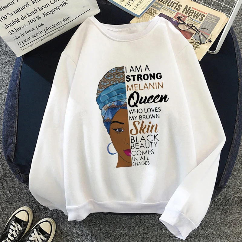 Women Hoodie I Am A Strong Melanin Queen Print African Black Girl History Month Female Sweatshirt Pullover Oversized
Women Hoodie I Am A Strong Melanin Queen Print African Black Girl History Month Female Sweatshirt Pullover Oversized